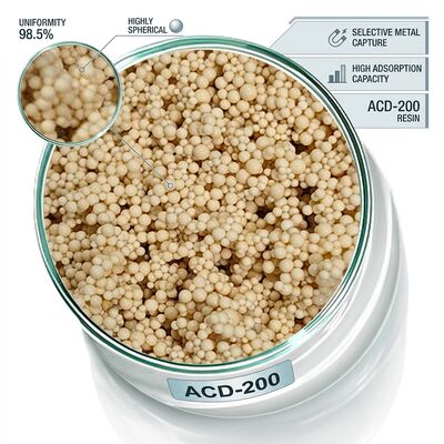 ACD-160 Phosphate Recovery Resin Industrial Wastewater Nutrient Recycling Regenerable Adsorbent Media 99.8% Purity