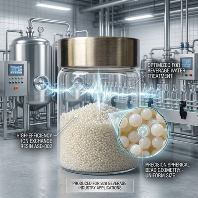 ASD-002 Ρητίνη Ανταλλαγής Ανιόντων 99,8% Καθαρότητα Ισχυρής Βασικής Κοκκίδων για Επεξεργασία Νερού στη Βιομηχανία Τροφίμων Απομάκρυνση Νιτρικών